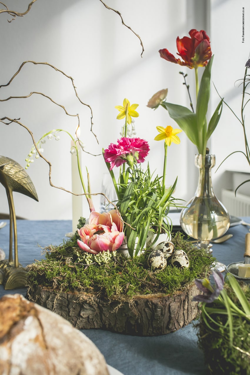 pasqua arte floreale addobbi fiori mini giardino Foto copyright Funnyhowflowersdothat.co.uk min